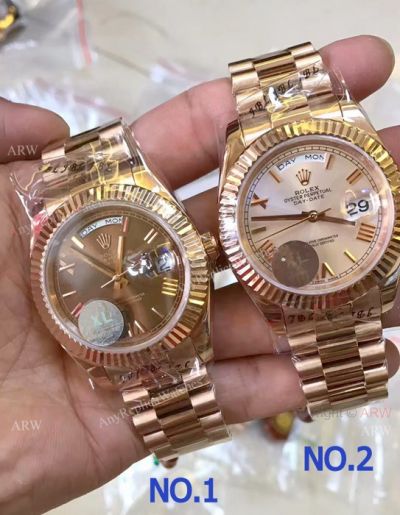 AAA Grade Replica Rolex Day Date Rose Gold Watches 40mm